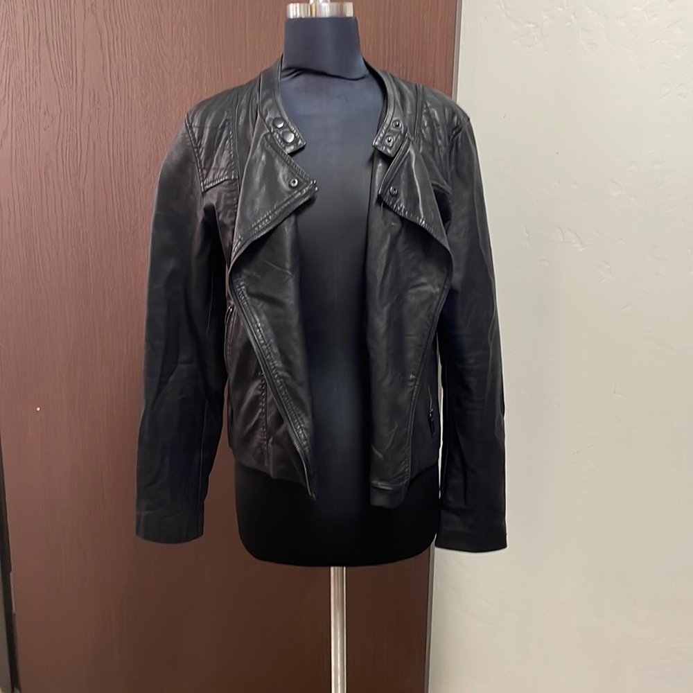 Ci Sono By Cavalini black faux leather jacket